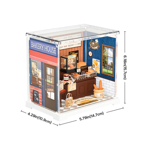 Rolife Mini Super Creator DIY Miniature House Kit, Butter Bakery House