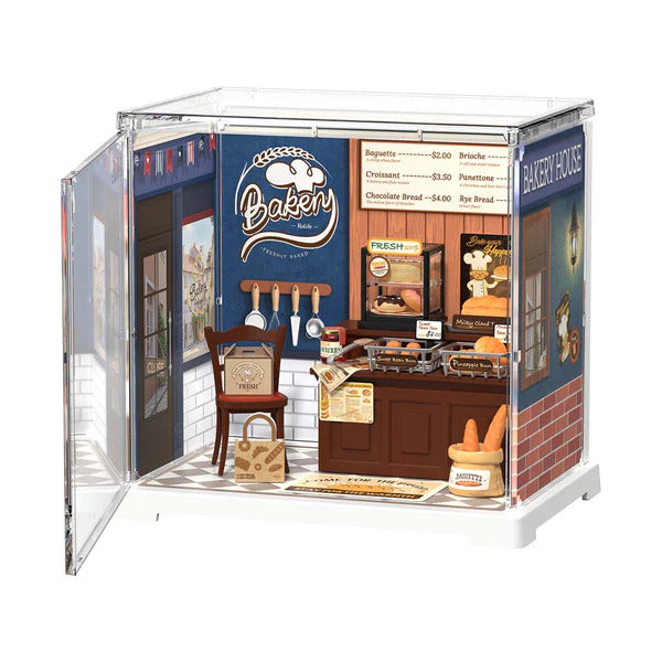 Rolife Mini Super Creator DIY Miniature House Kit, Butter Bakery House