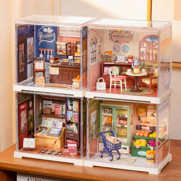 Rolife Mini Super Creator DIY Miniature House Kit, Memory Book Store