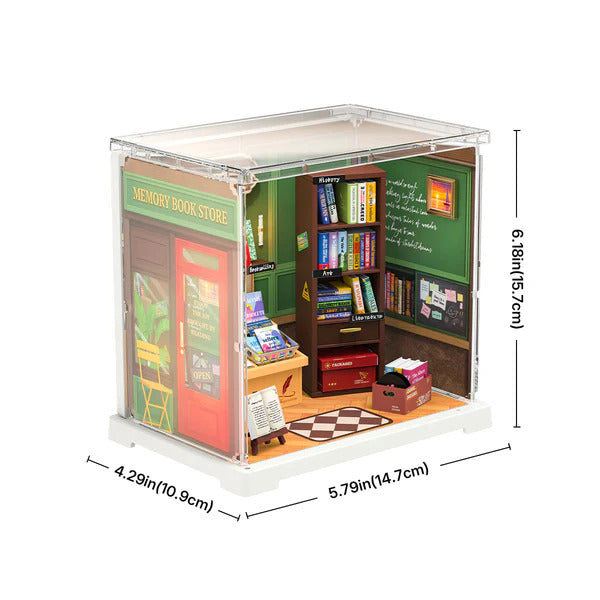 Rolife Mini Super Creator DIY Miniature House Kit, Memory Book Store