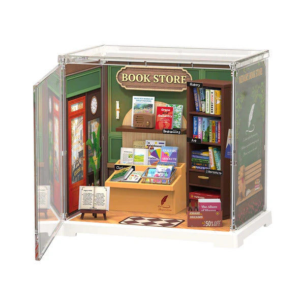 Rolife Mini Super Creator DIY Miniature House Kit, Memory Book Store