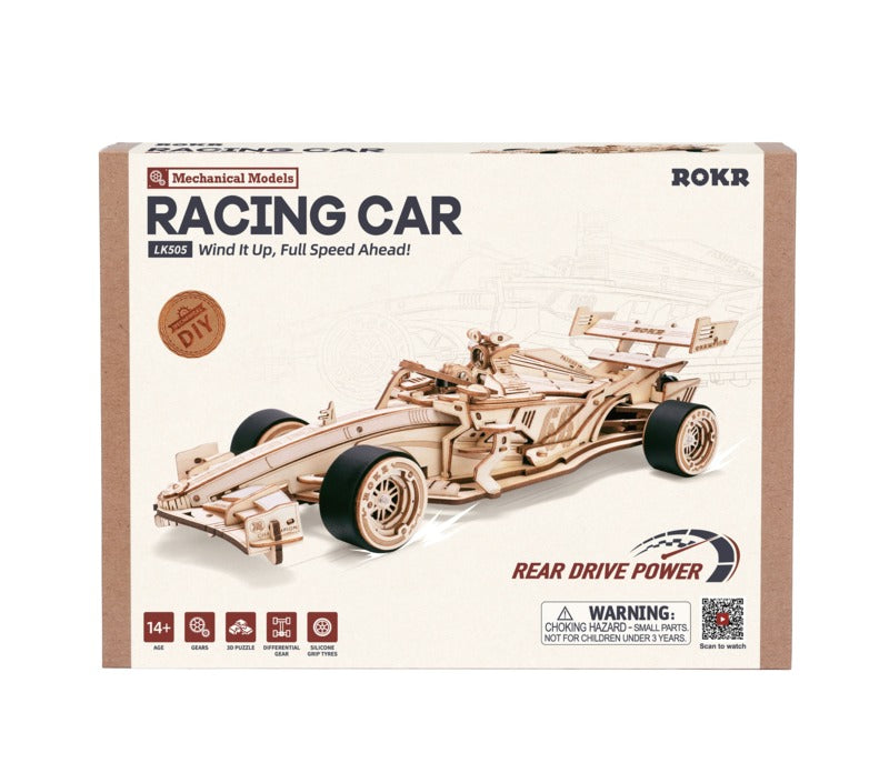 ROKR 3D Wooden Puzzle, Mechanical Gears - F1 Racing Car