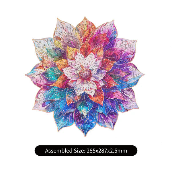 Rowood Wooden Jigsaw Puzzle, Mystic Mandala Flower