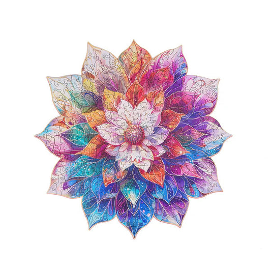 Rowood Wooden Jigsaw Puzzle, Mystic Mandala Flower