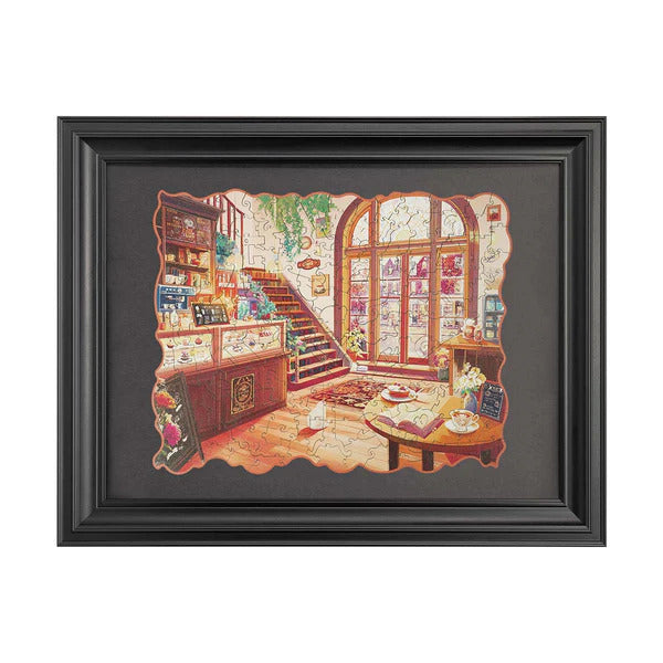 Rowood Wooden Jigsaw Puzzle, Cozy Winter Cafe 200pc