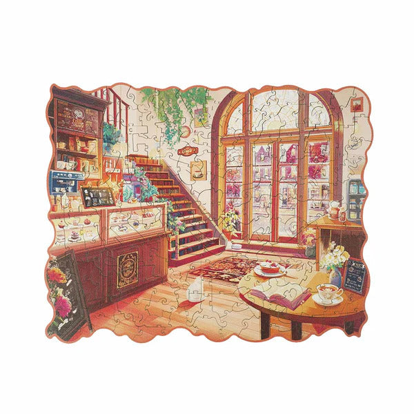 Rowood Wooden Jigsaw Puzzle, Cozy Winter Cafe 200pc
