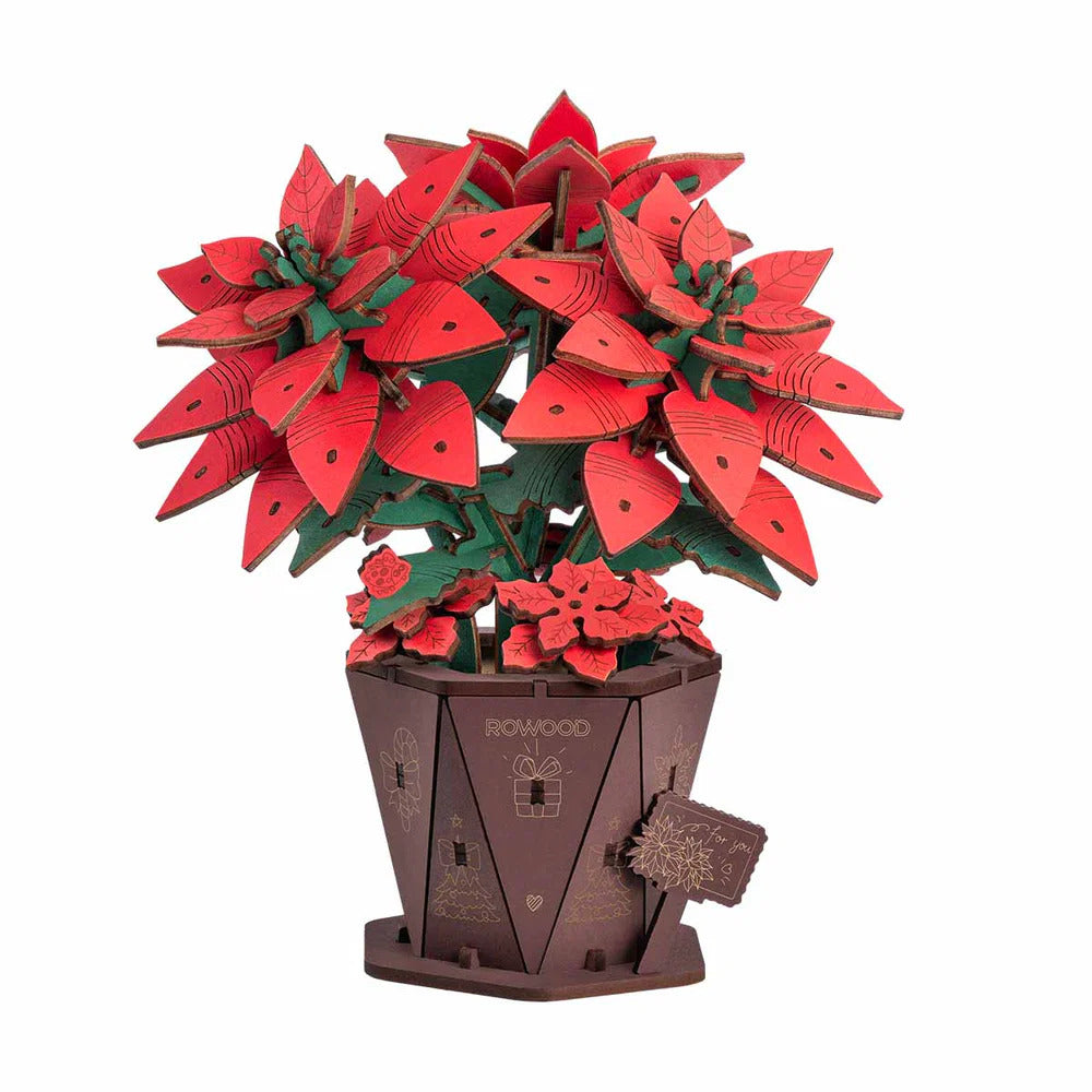 Rowood 3D Wooden Puzzle, Poinsettia