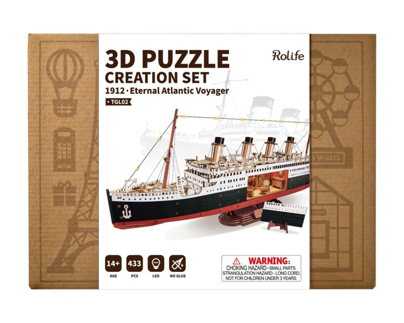 Rolife 3D Wooden Puzzle, 1912 Eternal Atlantic Voyager