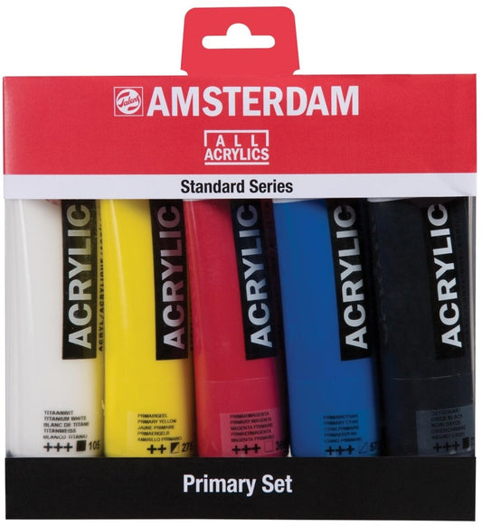 Amsterdam Standard Series Acrylic Set, Primary (5pk)