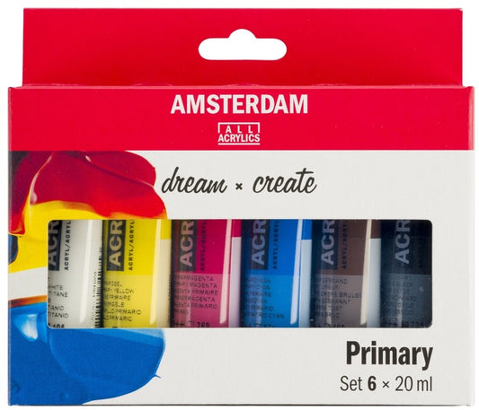 Amsterdam Standard Series Acrylic Set, Primary (6pk)