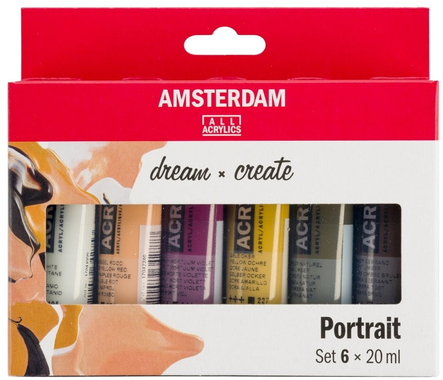 Amsterdam Standard Series Acrylic Set, Portrait Colors (6pk)