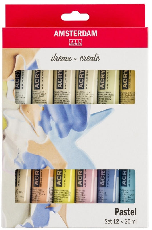 Amsterdam Standard Series Acrylic Set, Pastels (12pk)