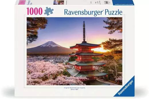 Jigsaw Puzzle Mount Fuji Cherry Blossom View 1000 pieces
