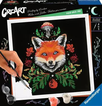 CreArt Paint by Numbers -Ravensburger Pixie Cold: Fox