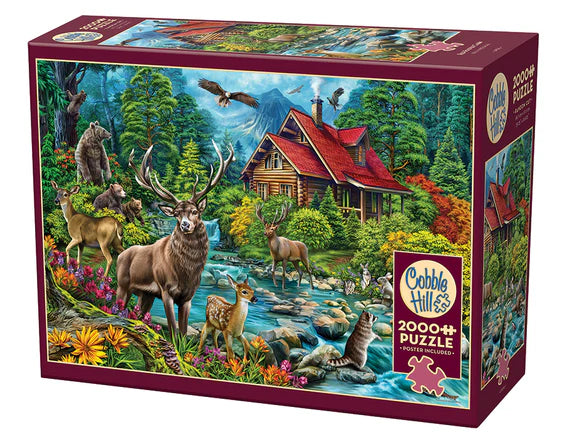 Cobble Hill 2000pc Puzzle - Red-Roofed Cabin