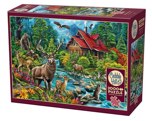 Cobble Hill 2000pc Puzzle - Red-Roofed Cabin