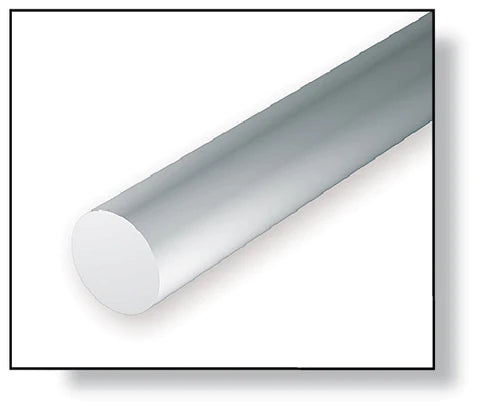 214 - 1/8" 14" (35CM) WHITE OPAQUE POLYSTYRENE ROD