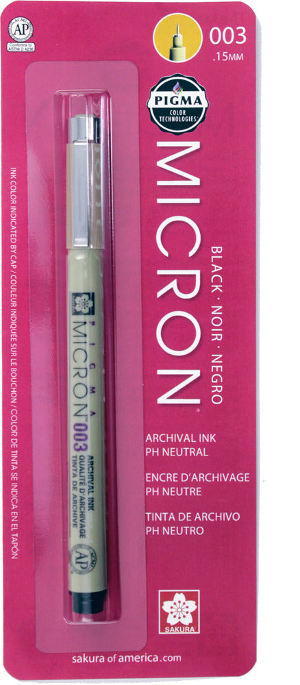 Pigma Micron 003 Pen, 0.15mm - Black