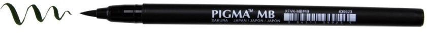 Pigma Professional Brush Pen, MB - Medium Brush - Black