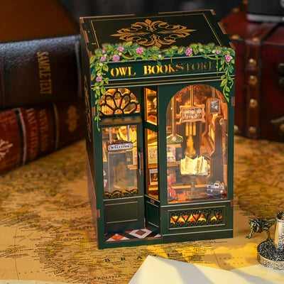 CUTEBEE DIY Book Nook Kit  Owl Bookstore
