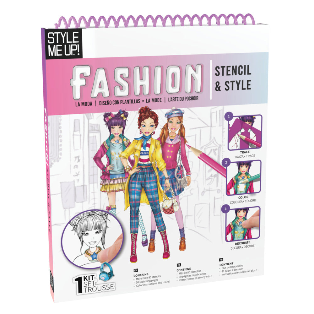 Style Me Up Art Kit, Fashion Stencil & Style