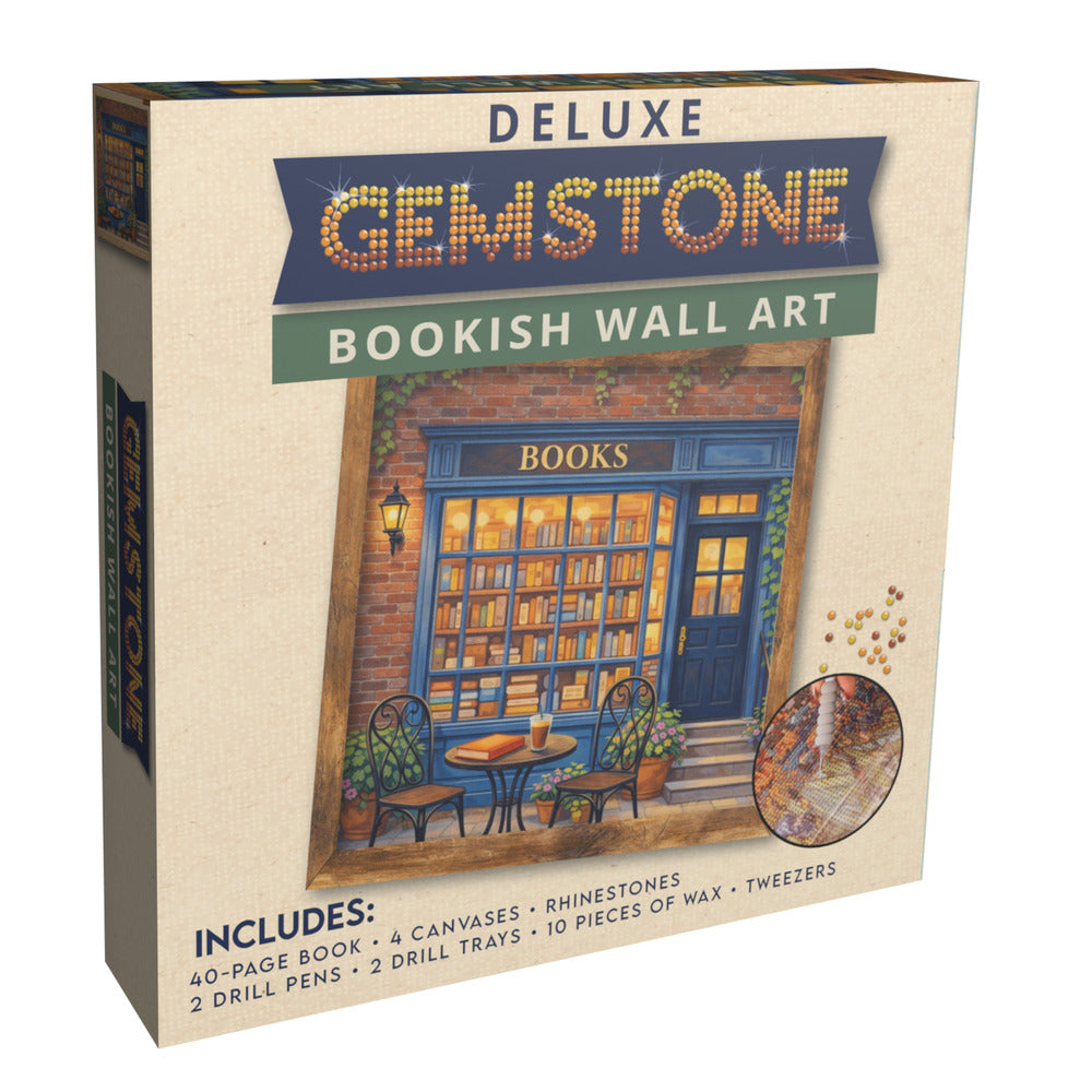 Deluxe Gemstone Diamond Painting Kit, Bookish