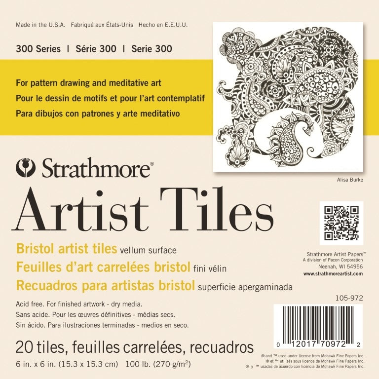 Artist Tiles Pad, 6" x 6" - 300 Series Bristol