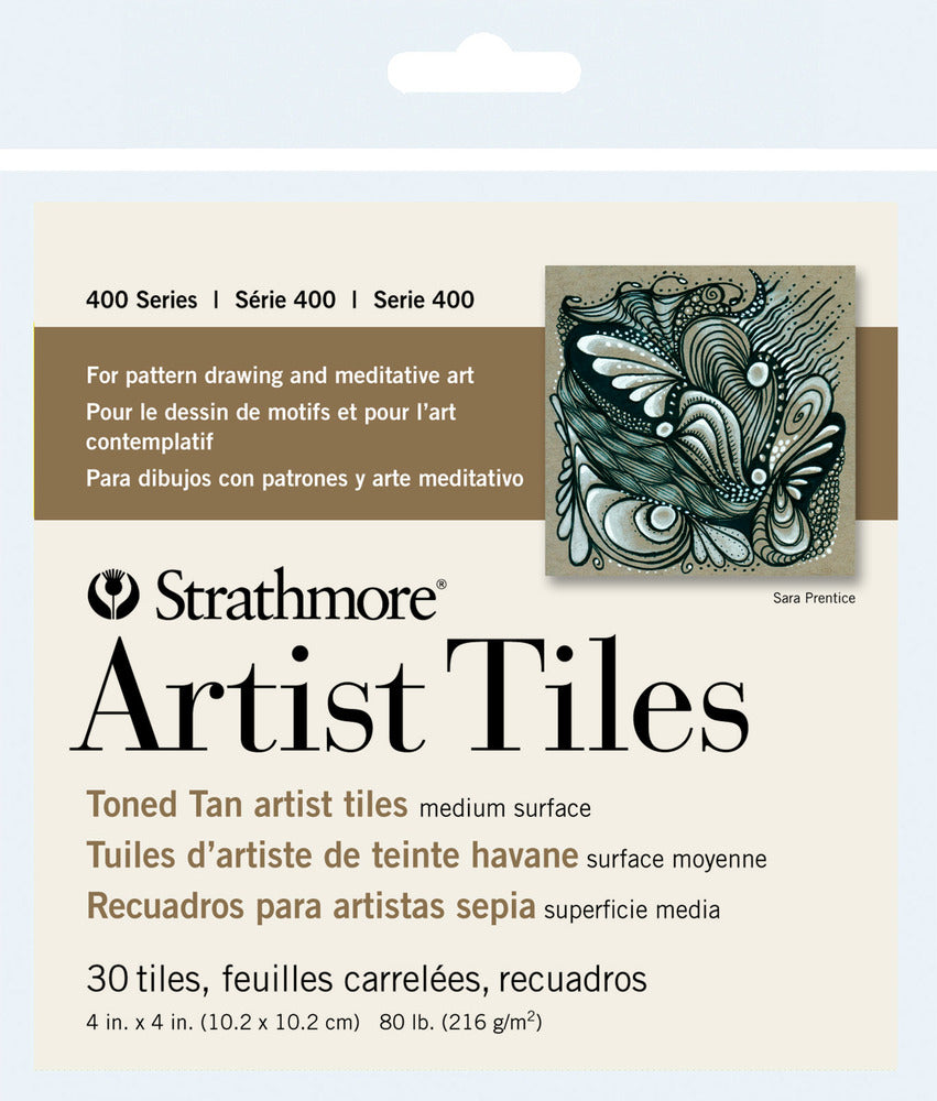 Artist Tiles Pack, 4" x 4" - 400 Series Toned Tan