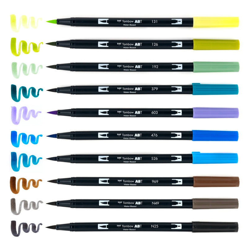 Dual Brush Pen Set, Landscape (10pk)