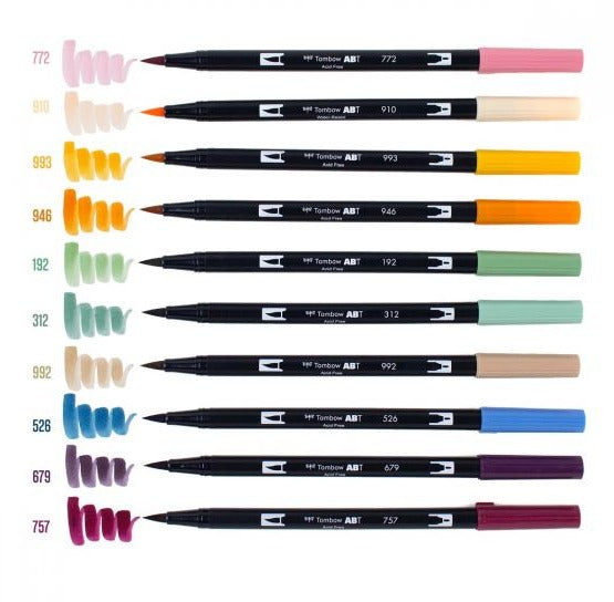 Dual Brush Pen Set, Cottage (10pk)