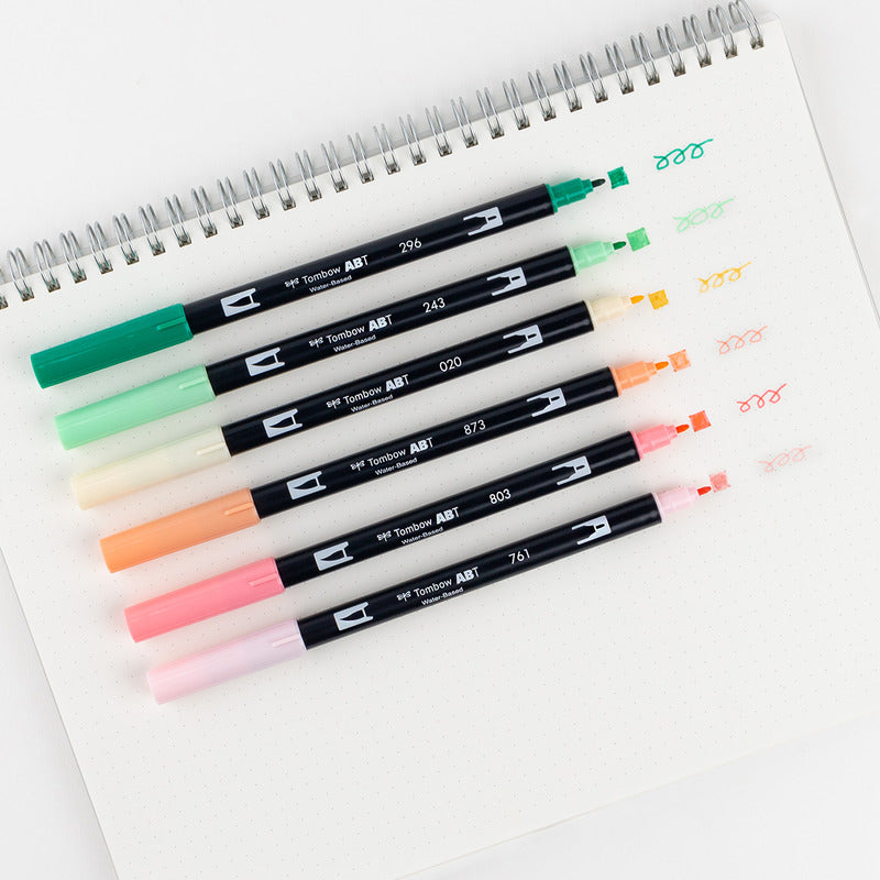 Dual Brush Pen Set, Just Peachy (6pk)