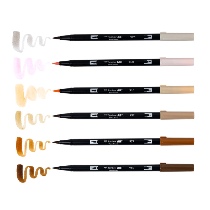 Dual Brush Pen Set, Coffee Break (6pk)