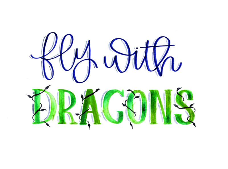 Dual Brush Pen Set, Dragons (10pk)