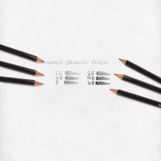 Drawing Pencil Set + Eraser (6pk)
