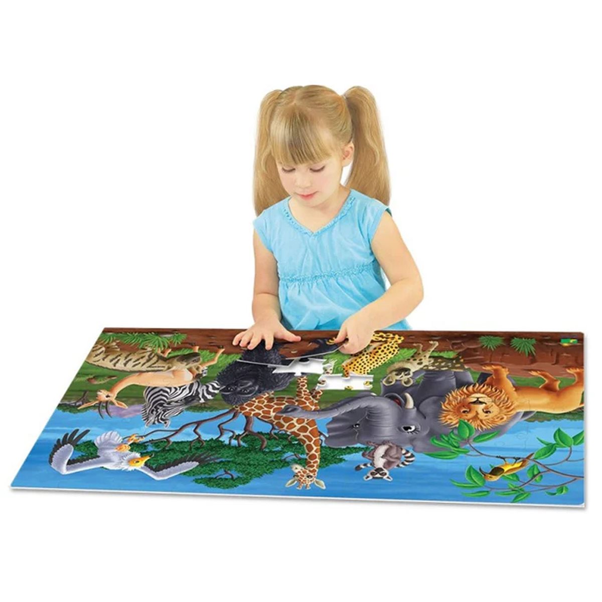 Puzzle - 100 pcs - Puzzle Doubles Glow in the Dark: Wildlife
