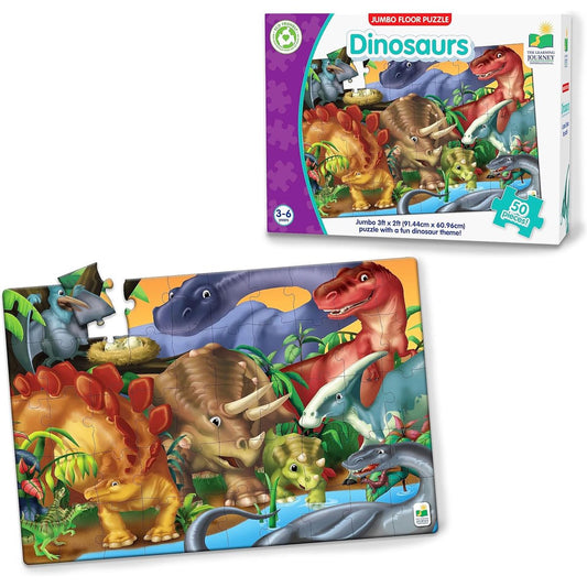 Puzzle - 50 pcs - Jumbo Floor Puzzles: Dinosaurs
