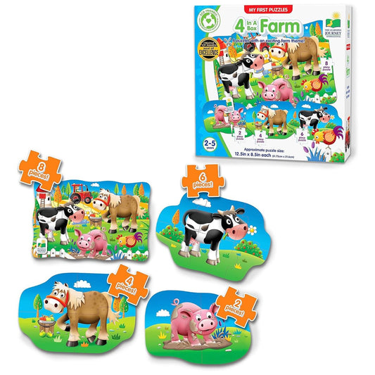 Puzzle - My First Puzzle Sets: 4-in-A-Box: Farm
