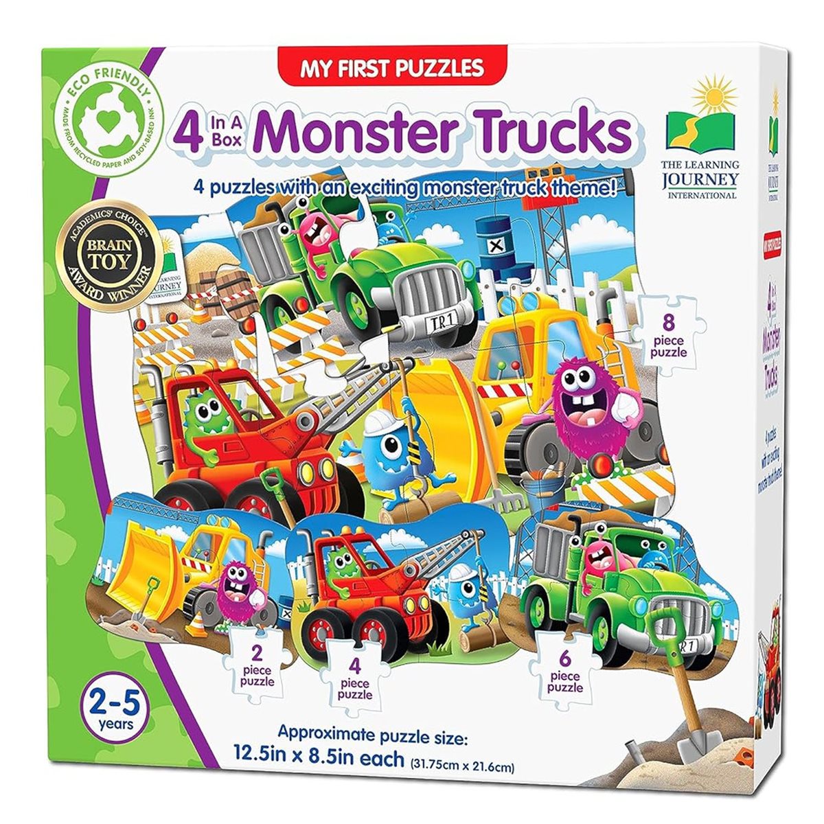 Puzzle - My First Puzzle Sets: 4-in-A-Box: Monster Trucks