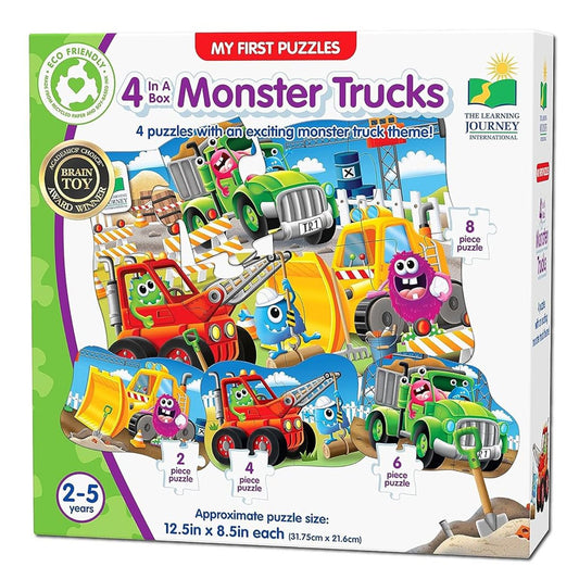 Puzzle - My First Puzzle Sets: 4-in-A-Box: Monster Trucks