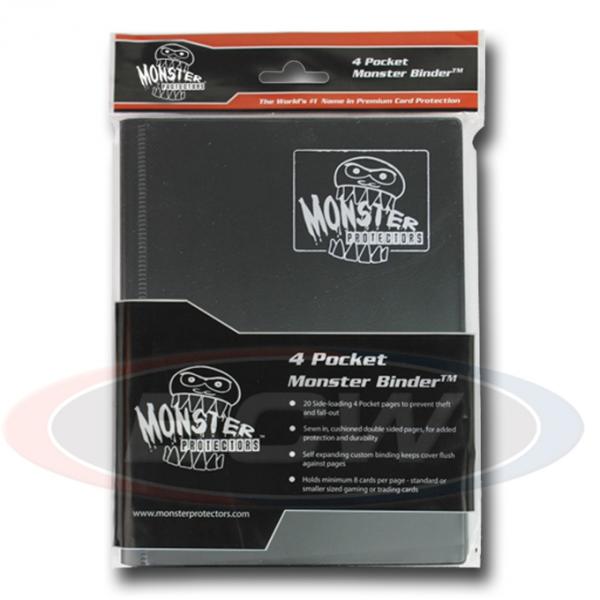 4 POCKET MONSTER MATTE PORTFOLIO BLACK