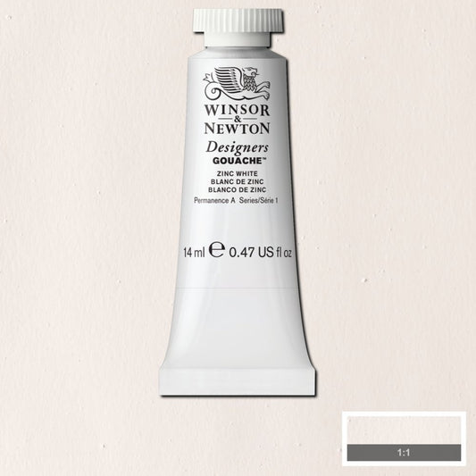 Designers Gouache 14ml Tube, Zinc White
