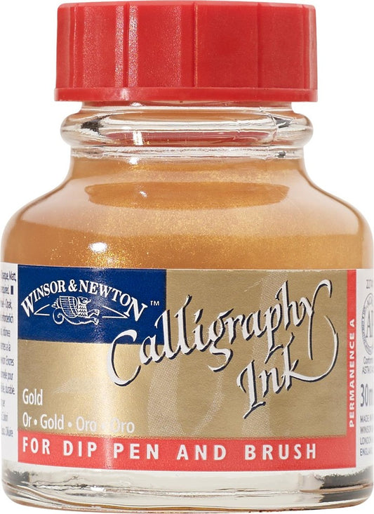 Calligraphy Ink 30ml Bottle, Gold