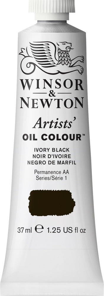 Artists' Oil Colour 37ml Tube, Ivory Black