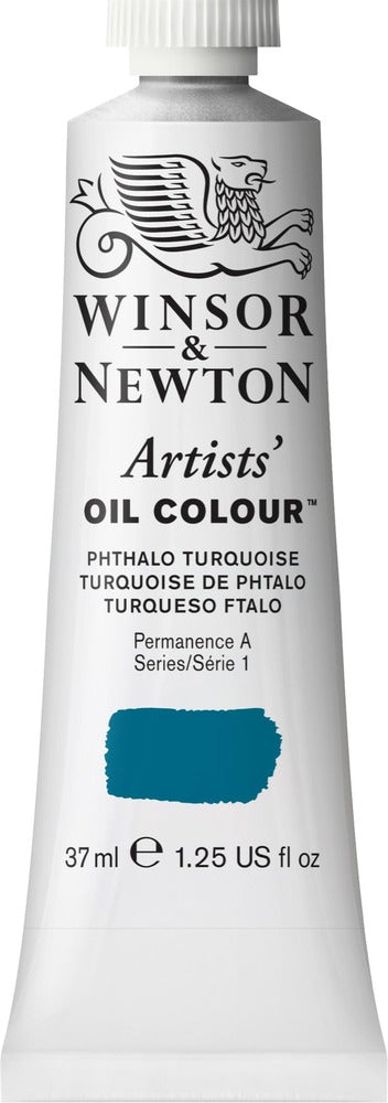 Artists' Oil Colour 37ml Tube, Phthalo Turquoise