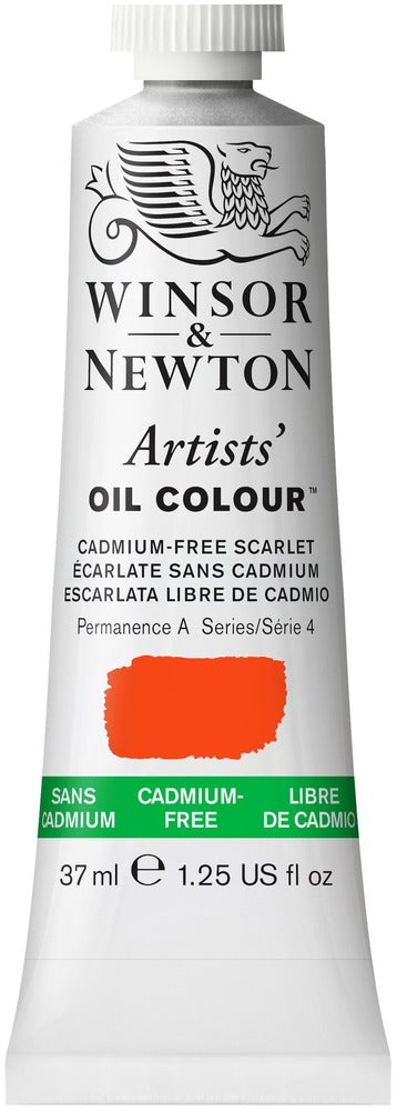 Artists' Oil Colour 37ml Tube, Cadmium-Free Scarlet