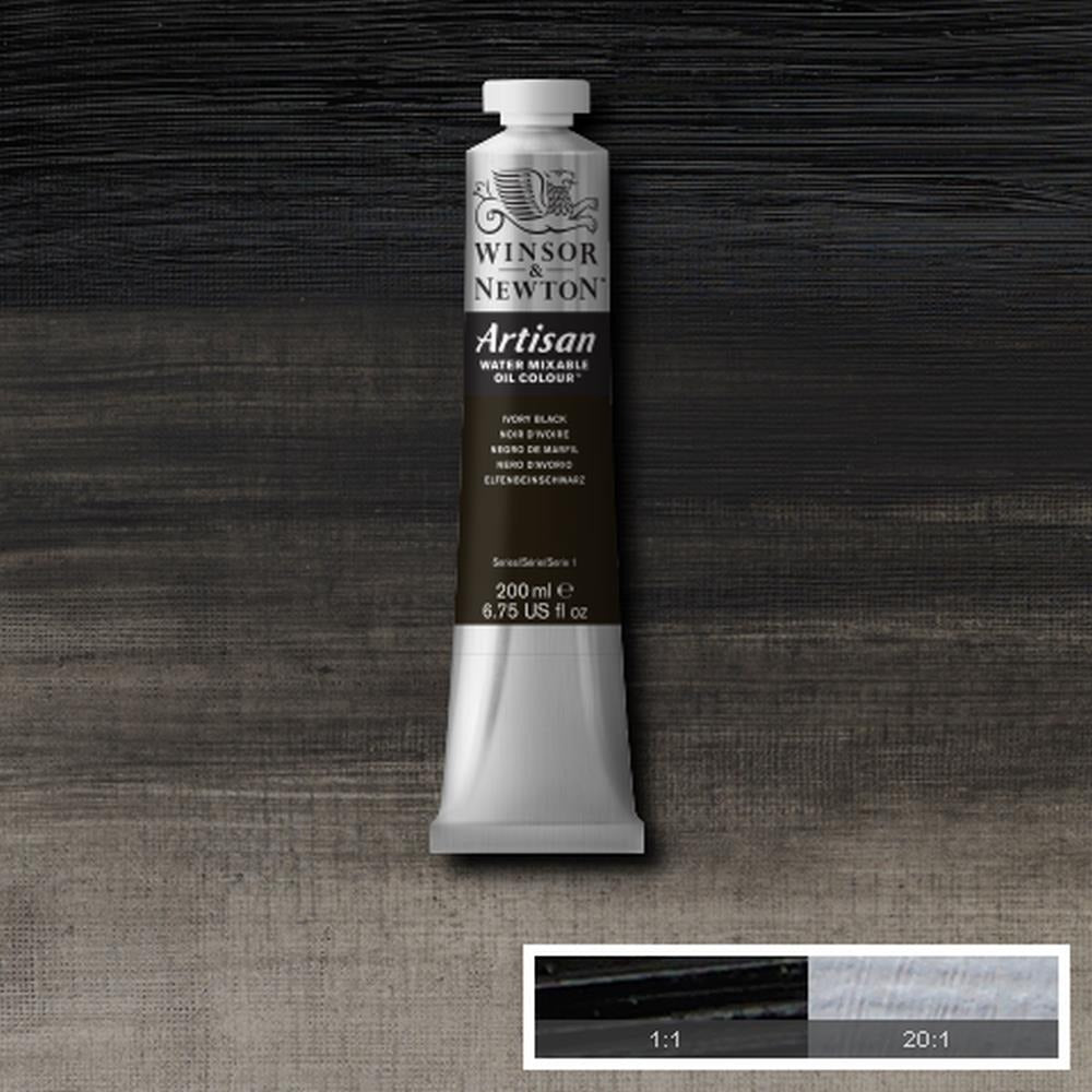Artisan Water Mixable Oil Colour 200ml Tube, Ivory Black