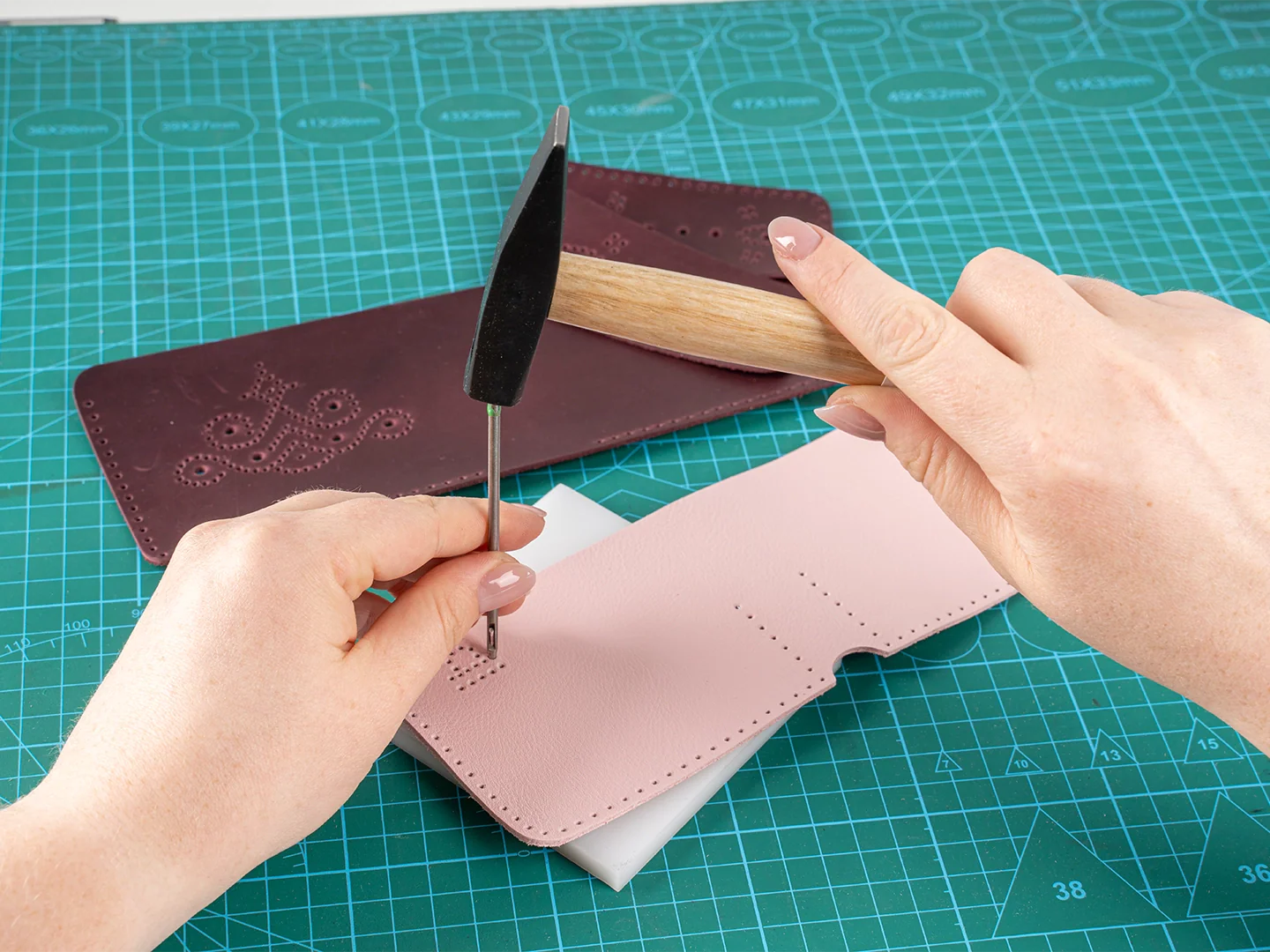 Wallet Leather Crafting Kit - Forest Brown