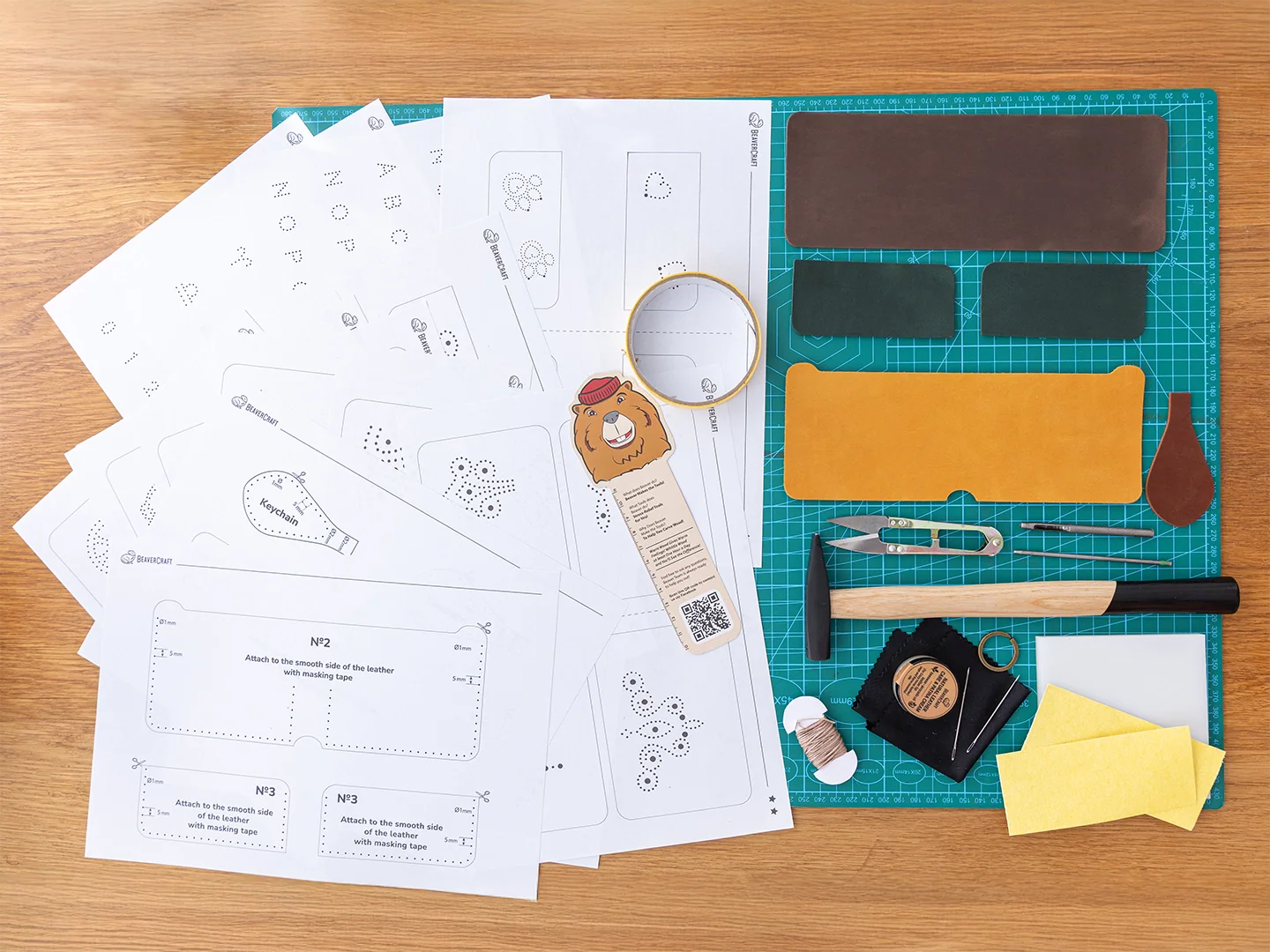 Wallet Leather Crafting Kit - Forest Brown