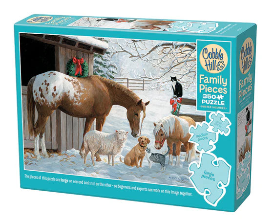 Cobble Hill  350pc Family Puzzle - Winter Barnyard