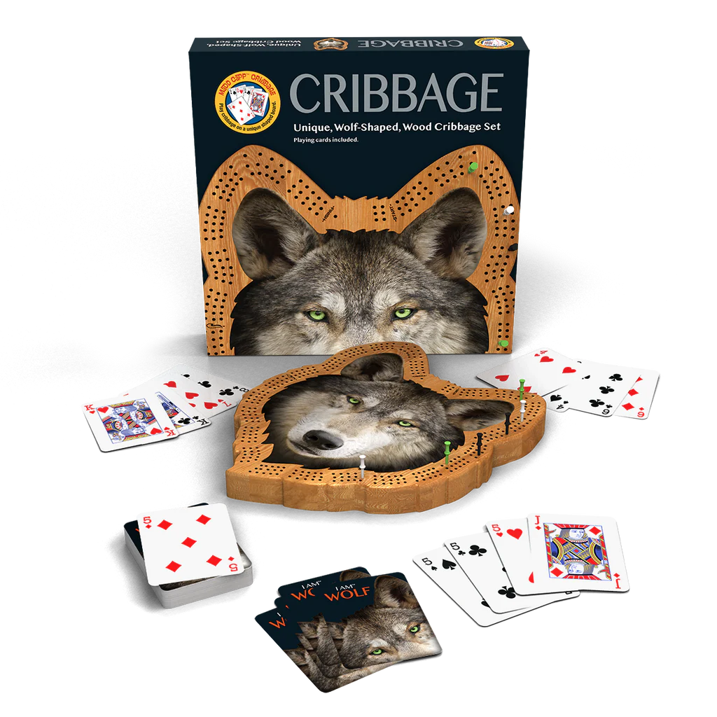 WOLF CRIBBAGE SET